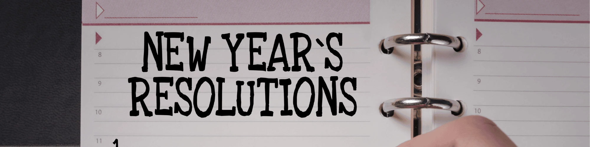 New Year Resolutions for Recovery from AA Meetings Minneapolis A page on a notebook that states "new year's resolutions"