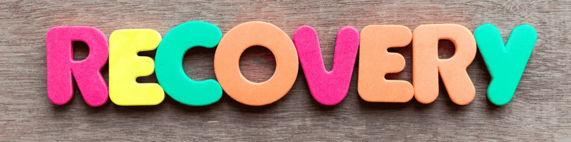 Alcoholism Recovery: Discover AA Meetings Orange County CA Colorful letters that spell out the word "recovery"