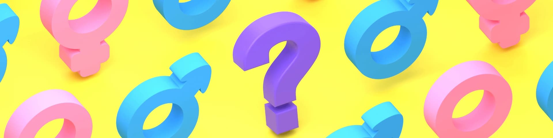 Here's The Truth About Alcohol Abuse by Gender A colorful banner with a "male" and "female" symbol and a question mark in the middle, symbolizing the question about alcohol abuse by gender