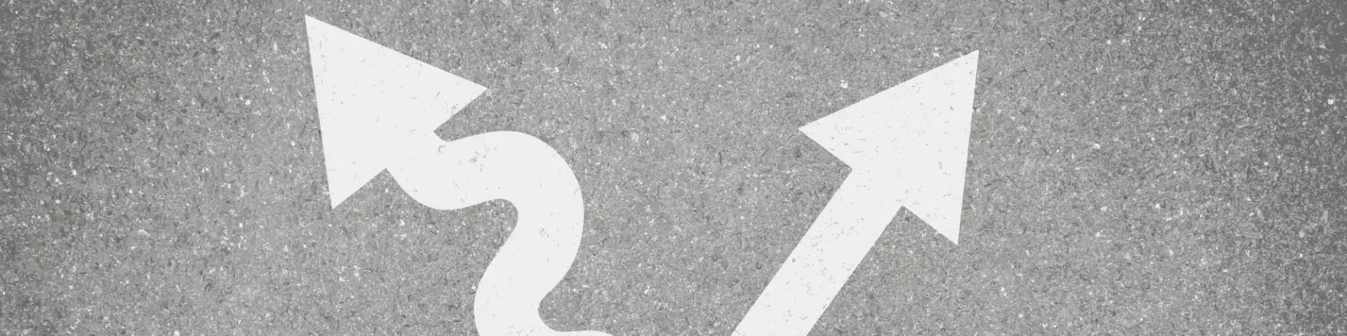 How Alcohol Affects Brain Chemistry and Decision-Making Two arrows pointing in different directions, suggesting different decisions to be made