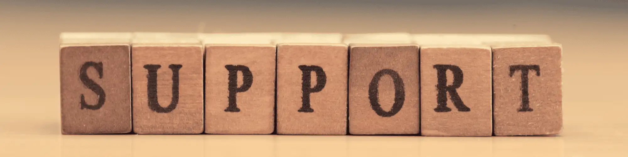 How to Search AA Schedule Near Me for Sobriety Support letters on wooden blocks spelling out "support"