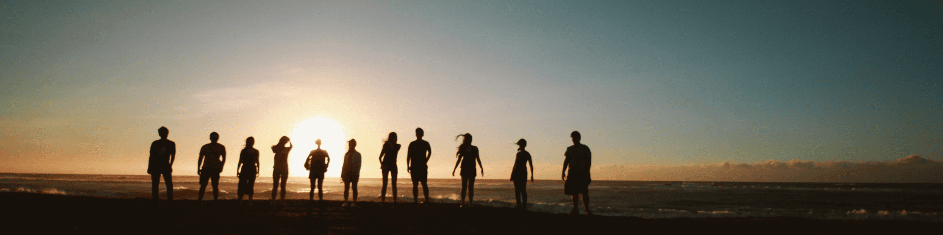 community together community together facing sunset