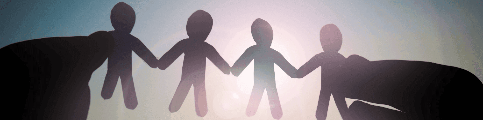 community together community together "people paper cut-outs"