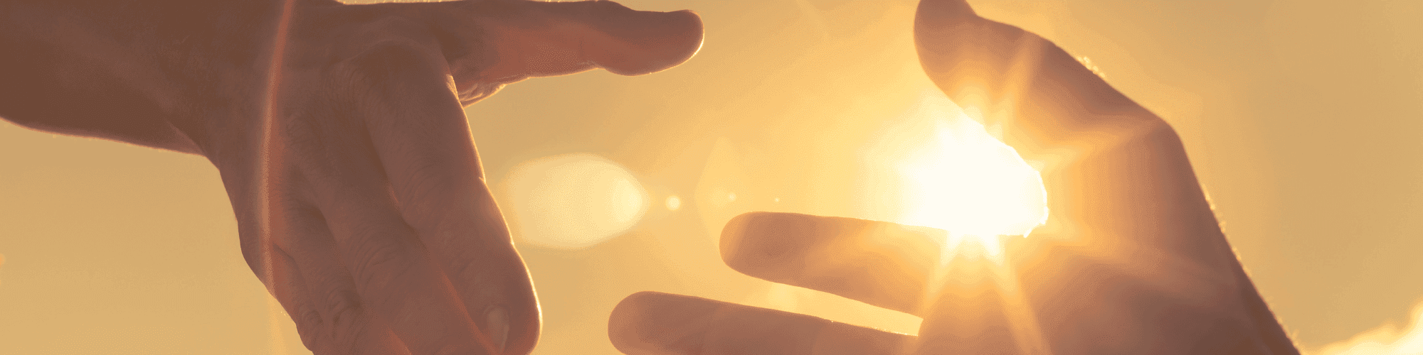 good help hand in reach with light of hope