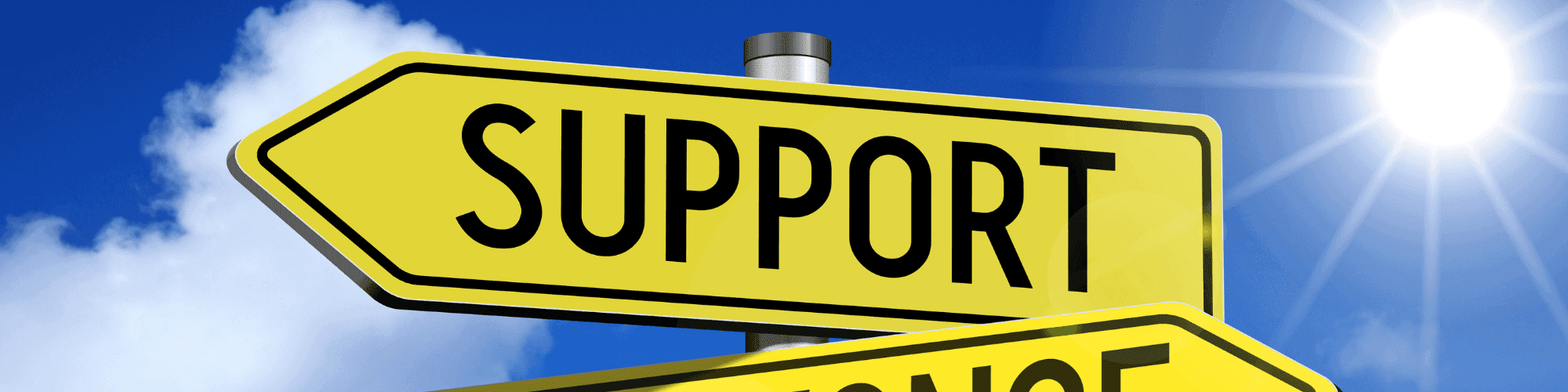 support sign street post: support sign